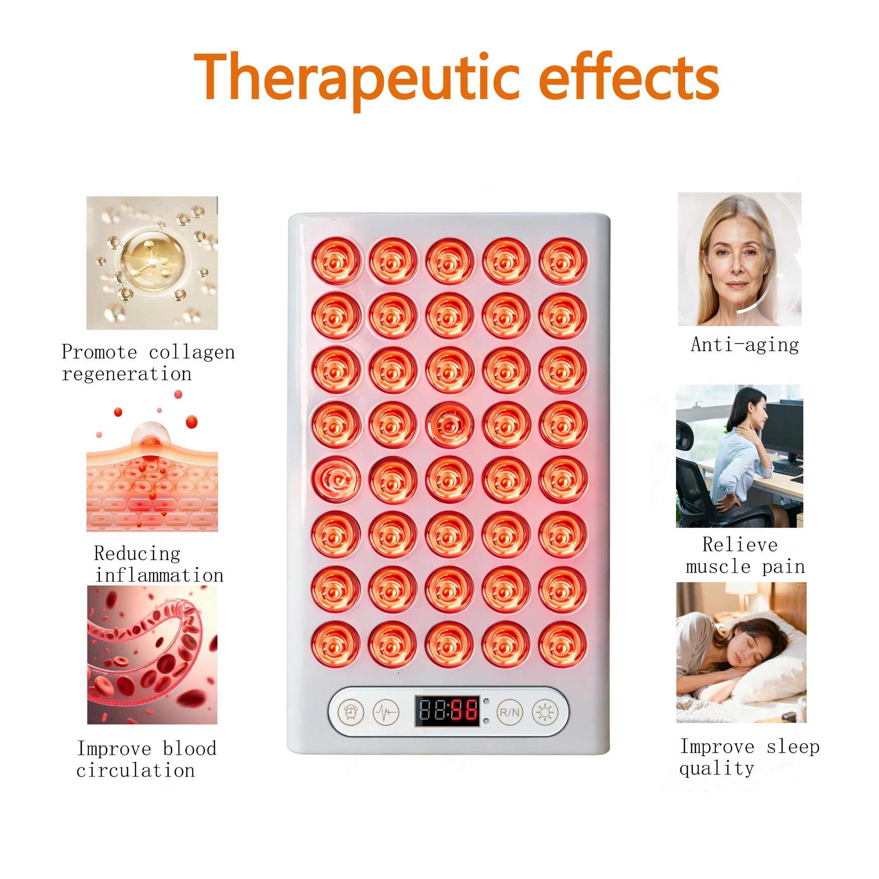 Mini Handheld LED 40 Pcs Red Light Therapy Device Therapy Panel 660Nm 850Nm Handheld LED Red Light Therapy Panel