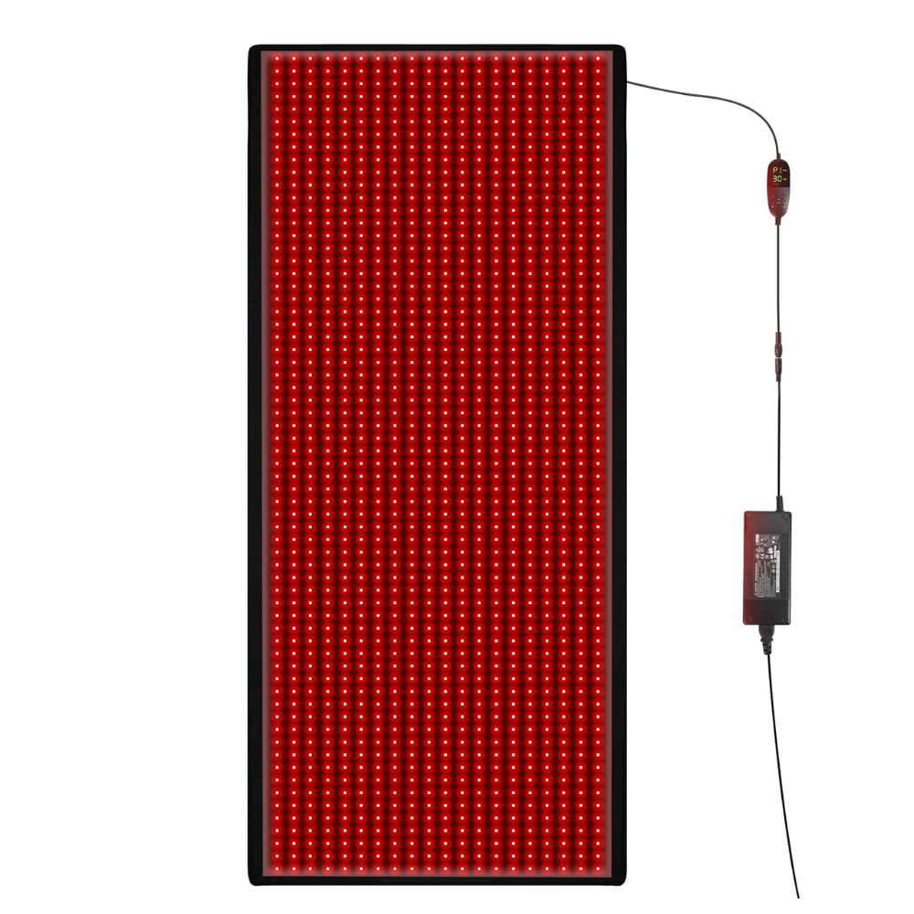 Higher Dose Red Light Mat Full Body LED 660nm Red Light Therapy Mat LED 3840 Pcs 1280pcs red light (660 nm) and 2560pcs invisible infrared lights Near Infrared Light Therapy Devices for Whole Full Body Pain Relief