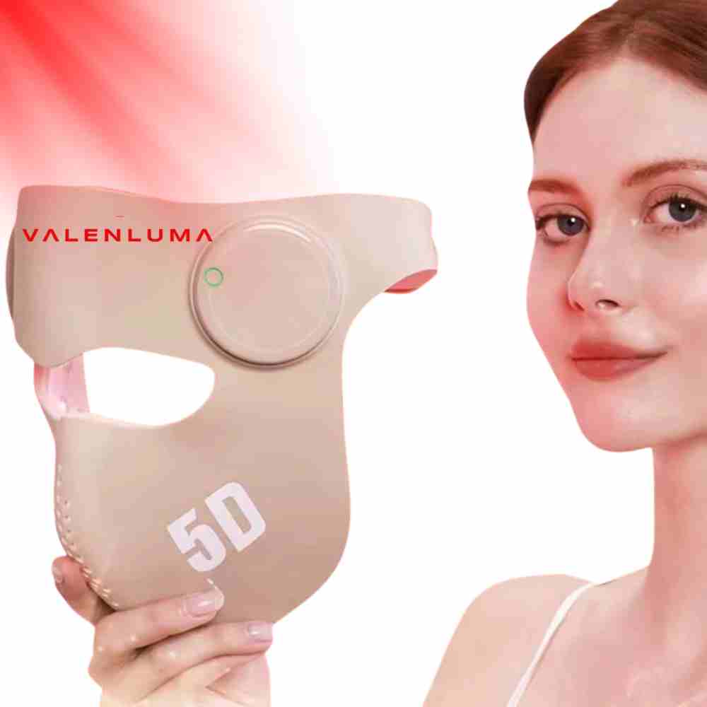 Valenluma Latest Technology 5D Laser Red Light Therapy Face Mask Infrared  Light With Wireless Control