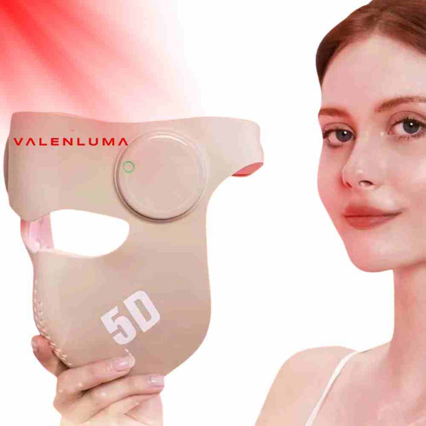 Valenluma Latest Technology 5D Laser Red Light Therapy Face Mask Infrared  Light With Wireless Control