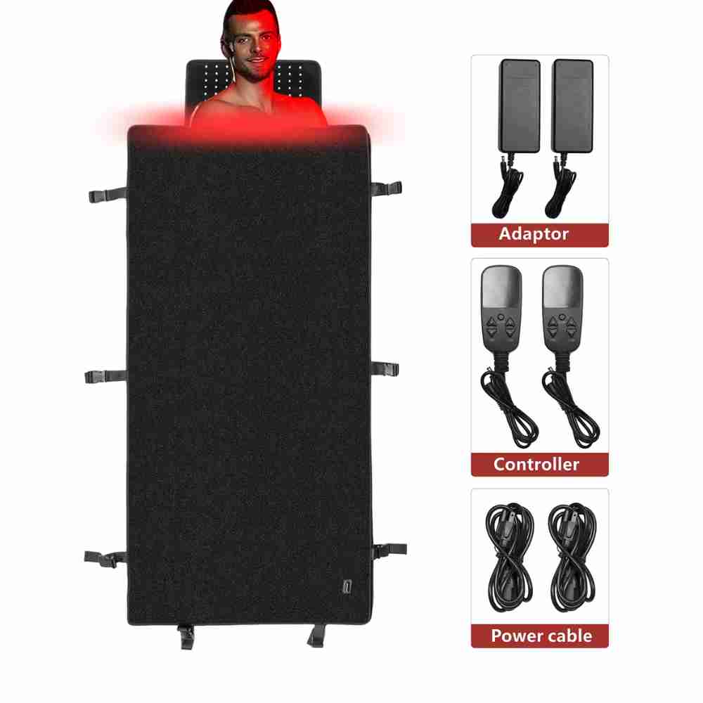 Red Light Therapy Mat Full Body & Infrared with Pain Relief for Face & Body 1300 High Power LEDs Support Pain Relief and Muscle Recovery