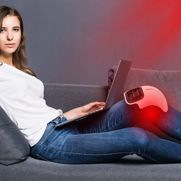 Infrared Red Light Knee Massager with Heat & Vibration for Home Use
