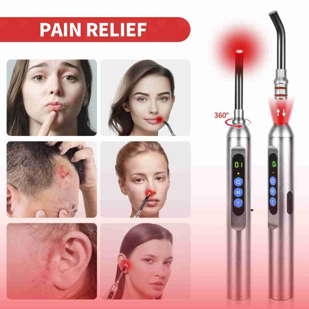 Valenluma Premium Grade Handheld Infrared Heat Lamp Therapy 660nm 850nm Red Infrared Light Therapy Device for Mouth Sore