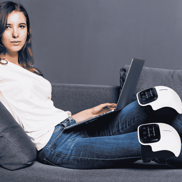 Smart Knee Massager - 3-in-1 Knee Massager with Heat Vibration and Red-Light Therapy ( Pack of 2)