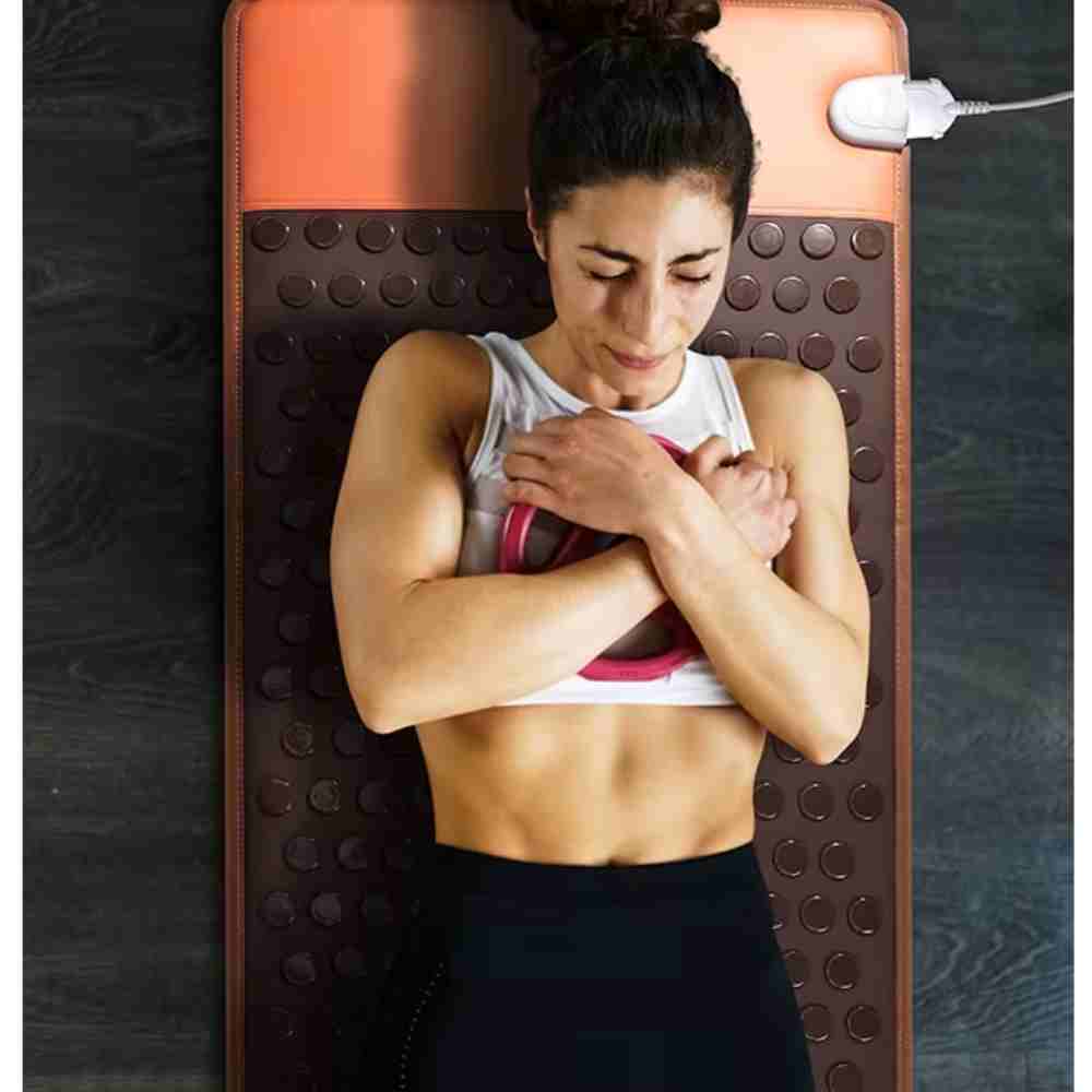 PEMF Therapy Mat Far Infrared Thermotherapy Tourmaline Stone Heating Magnetic Mat