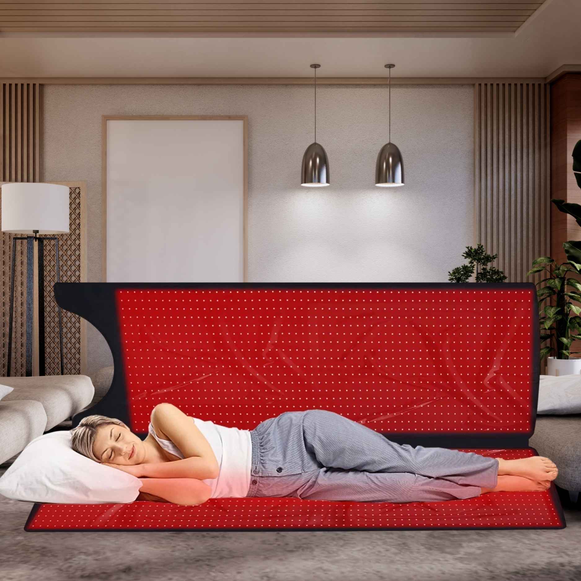 Red Light Therapy Blanket Sleeping Bag, Medical Grade 2320 LEDs, 660nm 850nm Infrared Full Body Pain Relief Blanket